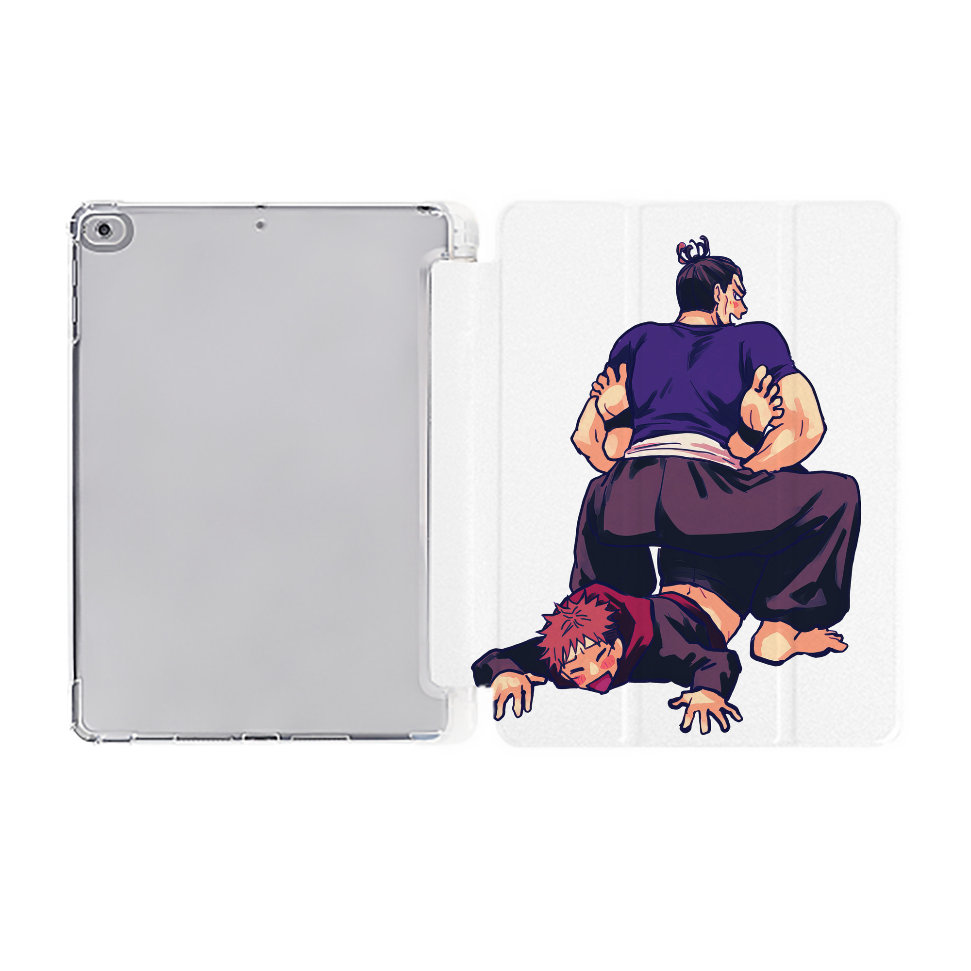 （画像用） 呪術廻戦 Jujutsu Kaisen IPad ケース ペン収納付き 三つ折りスタンド PUレザー×シリコン 対応機種9.5/10.5/10.9インチ